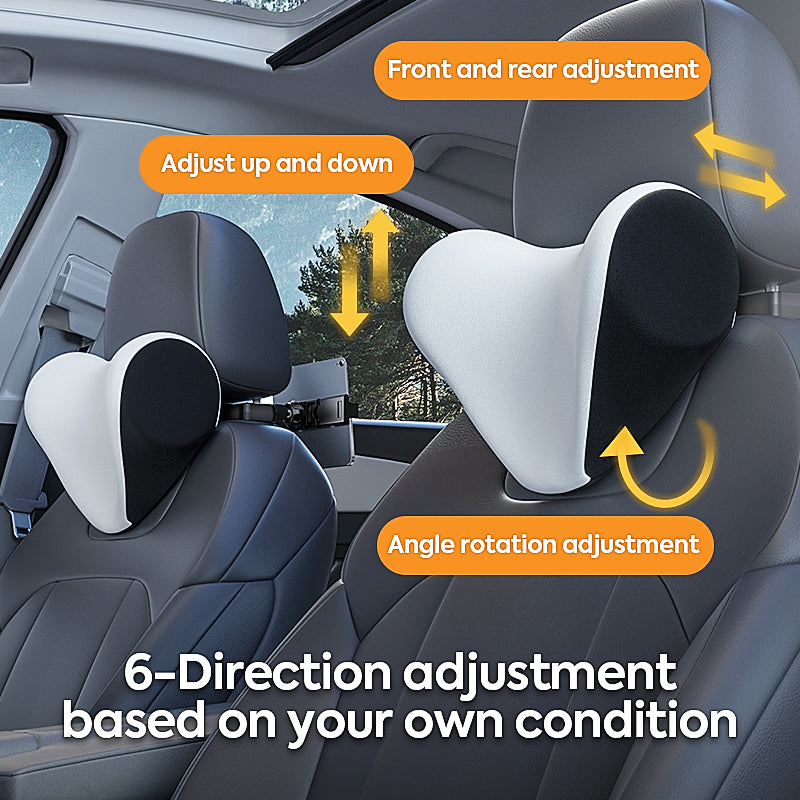 Multifunctional Car Neck Headrest Pillow Cushion Auto Seat Memory Foam With  Adjustable Phone Holder And Storage Hook For Child