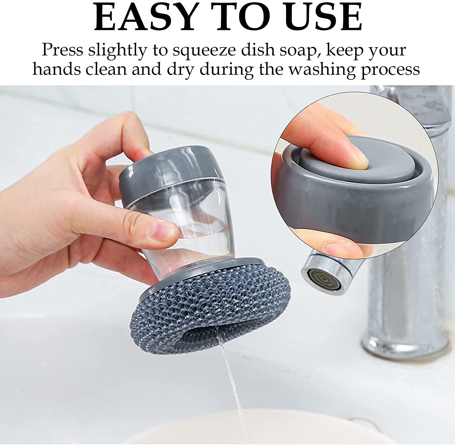 Kitchen Soap brush Dish Cleaning tools Dispensing Brush Wash Clean Tool Soap  Dispenser Brush Kitchen Cleaning